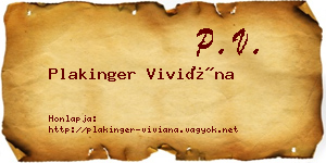 Plakinger Viviána névjegykártya